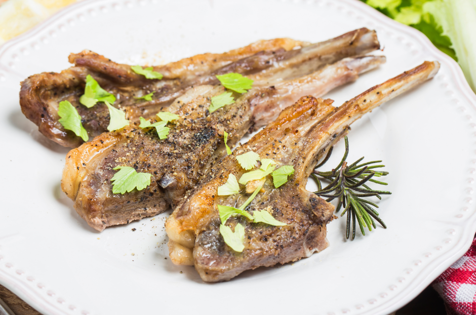 Lamb Cutlets with Roasted Vegetables Tray Bake