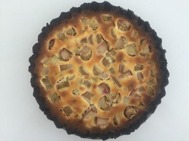 Rhubarb and Strawberry Custard Pie