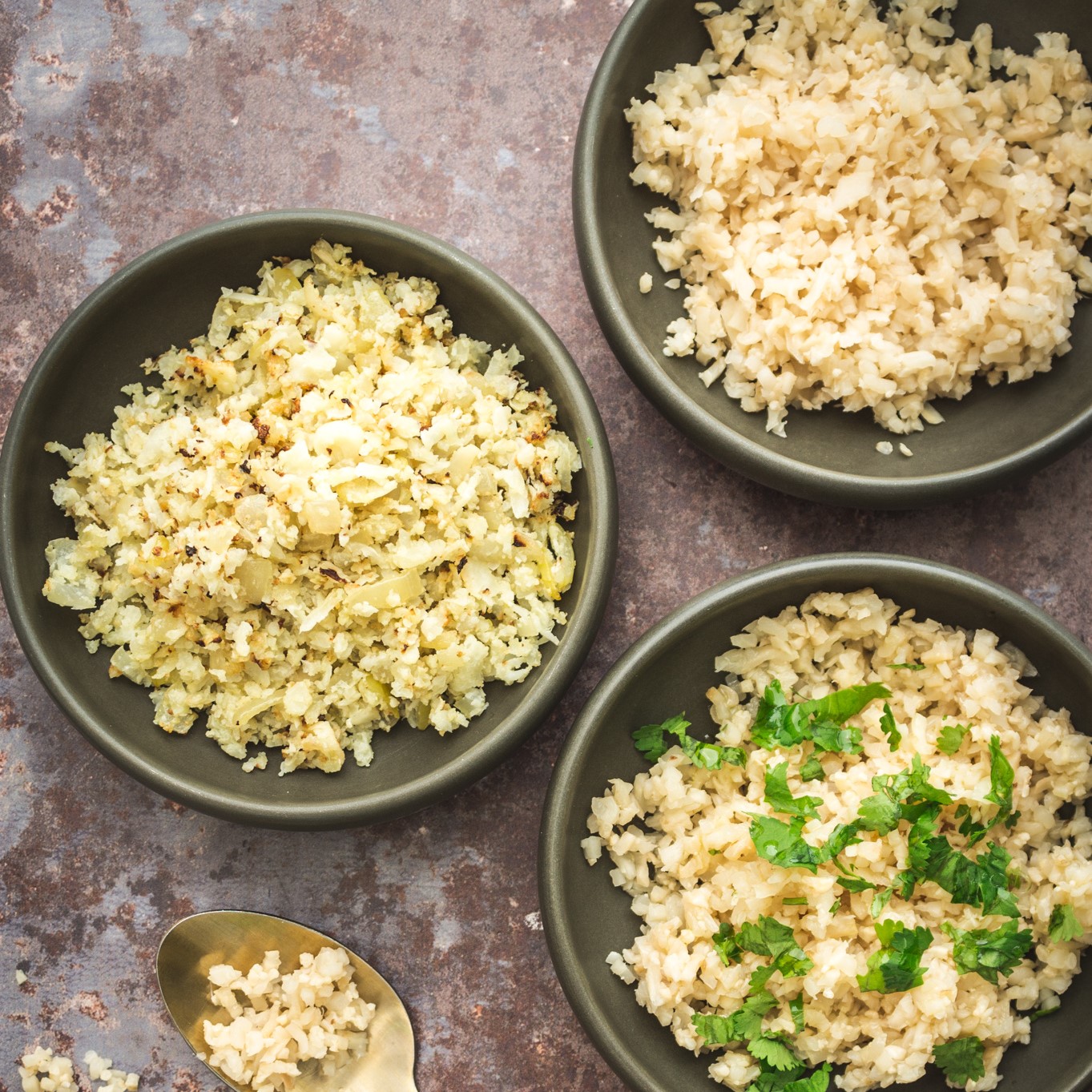 Cauliflower Rice 3 ways