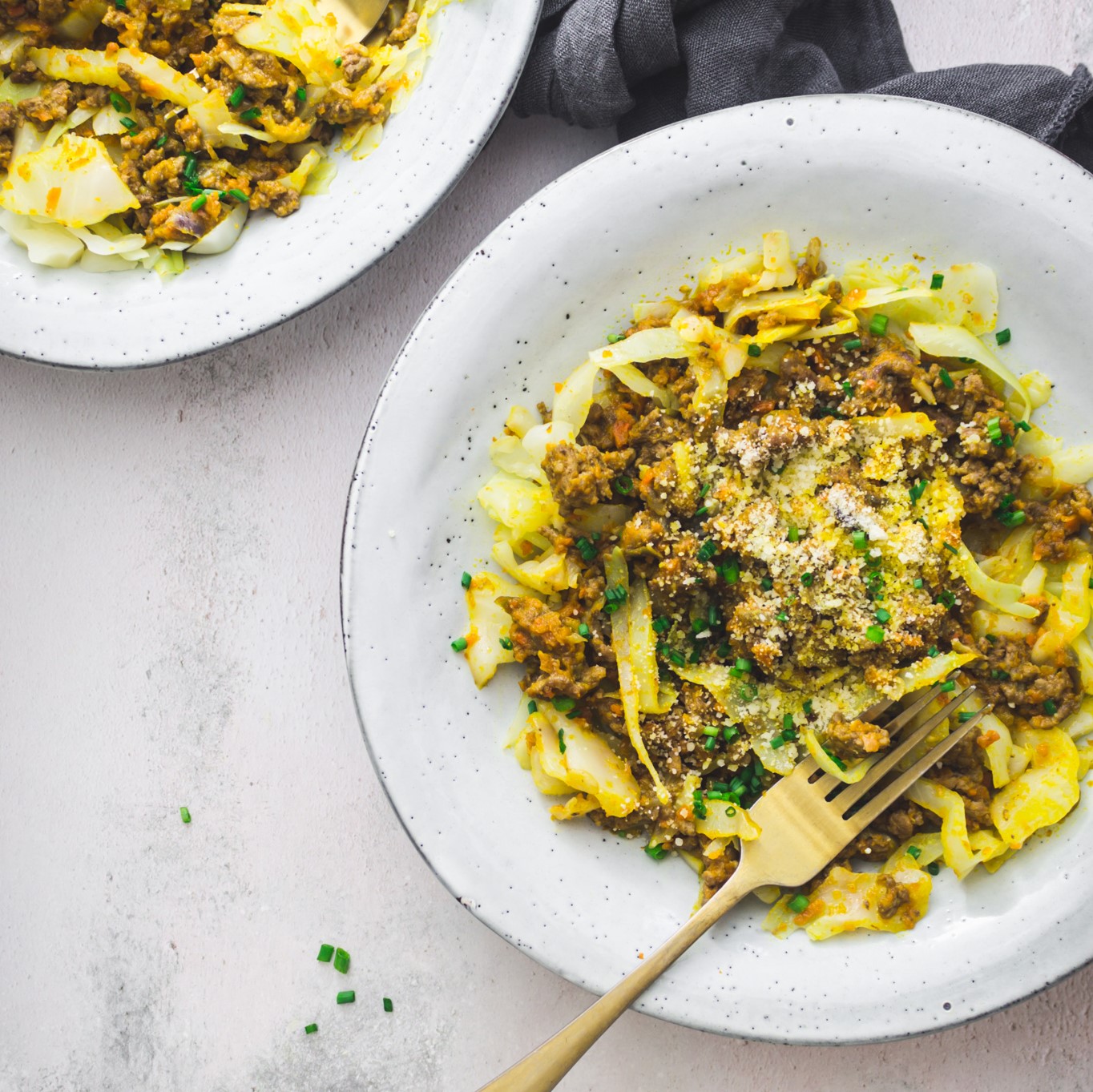 Roasted Carrot & Beef Bolognese with Cabbage Noodles