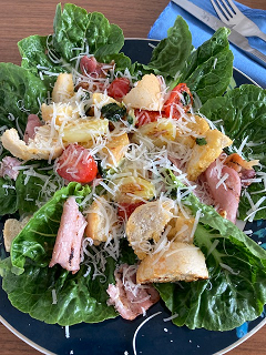 Bacon, Croutons, Tomato, Basil & Parmesan Salad