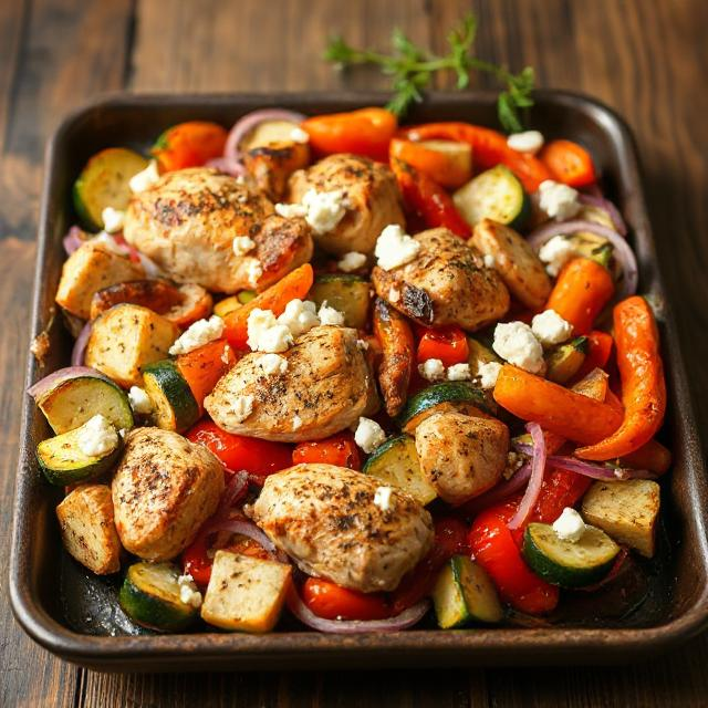 Roasted Mediterranean Chicken Tray Bake