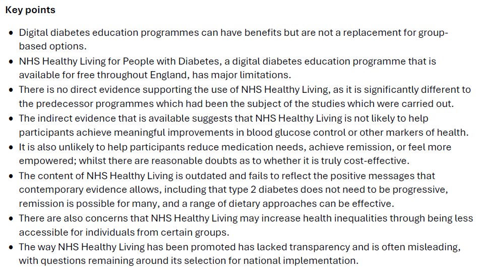 Diabetes Education in England: NHS Healthy Living for People with Diabetes Does Not Meet the Needs of People with Type 2 Diabetes.