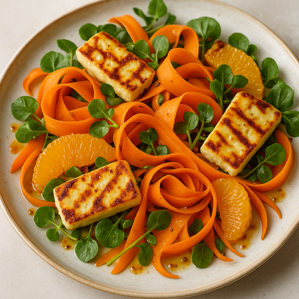 Halloumi, Carrot and Orange Salad